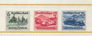 Germany #B134-136 The 1939 Berlin Auto & Motorcycle Expo Compete MH C.V.$13.00