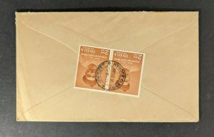 1956 Ambasamudram India Cover to Columbus OH USA Reverse Franked