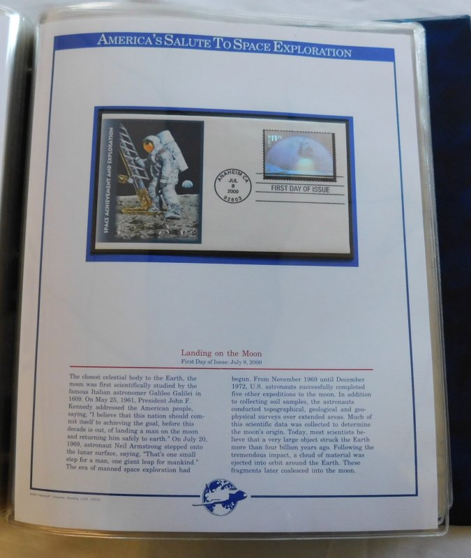 America's Salute to Space Exploration, Fleetwood First Day Covers w/ Min...