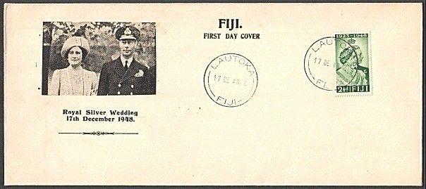 FIJI 1948 2½d Silver Wedding on scarce long size FDC.......................62527