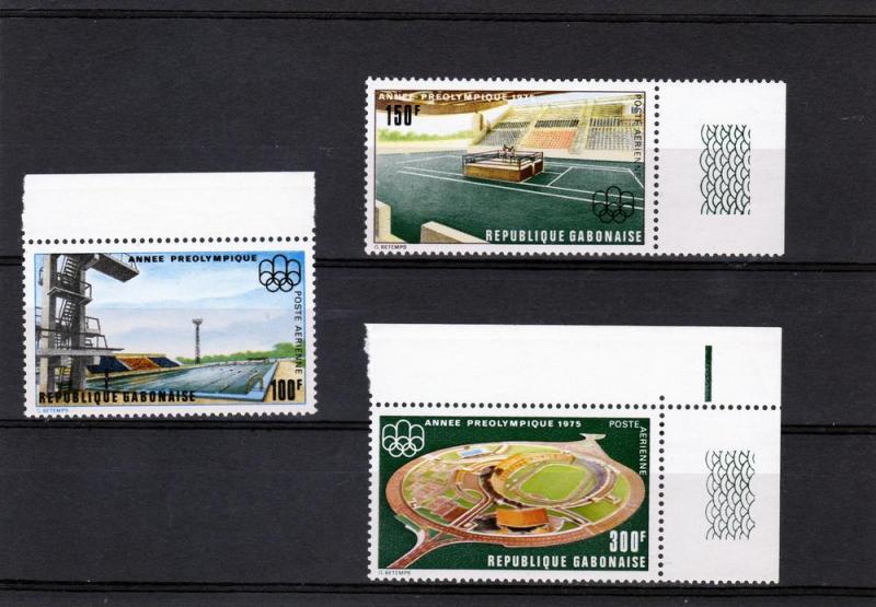 Gabon 1975 Pre-Olympic Year '76 Set(3)Perf.MNH Sc#C166-C168