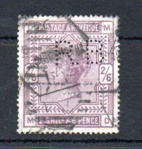 QUEEN VICTORIA 2/6 USED WITH 'RB' PERFIN