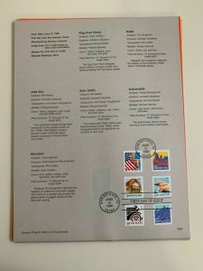 USPS Souvenir Page Scott , 1996 Juke box etc