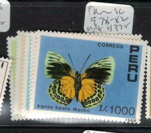 Peru Butterfly SC 978-82 MNH (8egl) 