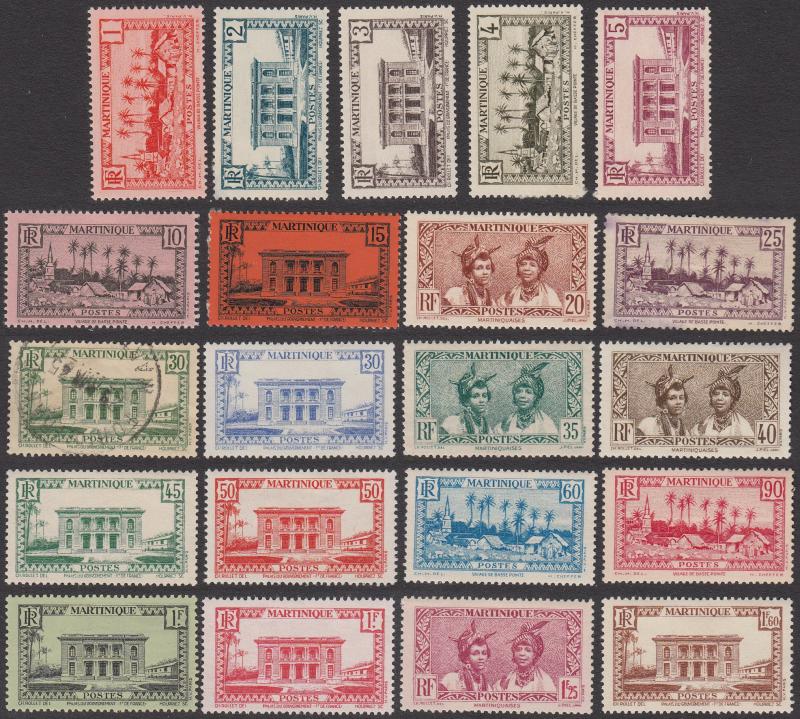 Martinique 133//163 MH / Used short set CV $14.95