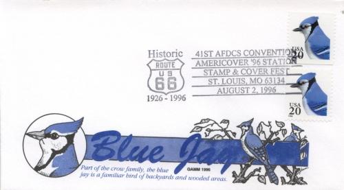 1996 Blue Jay Booklet Show FDOI Show (Scott 3048) Gamm FDC