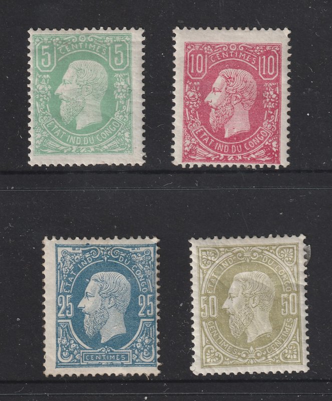 Belgian Conga the 4 MH lower values from the 1886 set