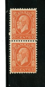 Canada #200 Pair (C629) King George V, 8¢ red orange, 1932, MNH, F-VF, CV$130.00