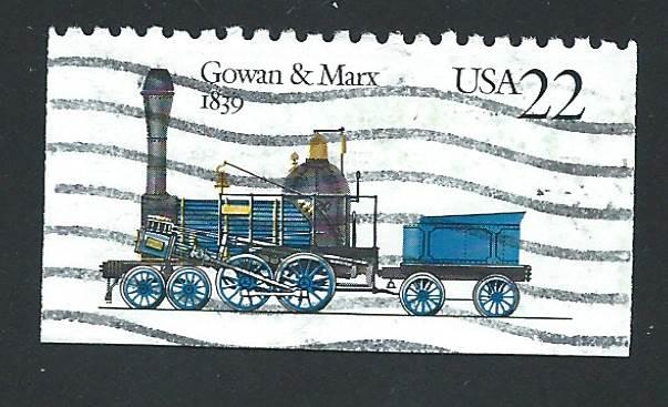 SC# 2366 - (22c) - Locomotives, Gowan & Marx, used single