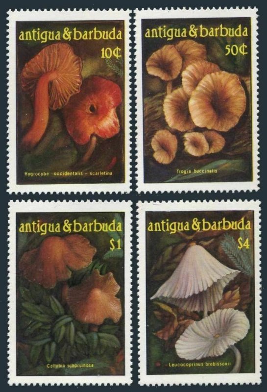 Antigua 958-961,MNH.Michel 973-976. Mushrooms 1986. 