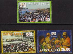 Thematic stamps ST.LUCIA 2001 JAZZ FESTIVAL 1246/8 mint