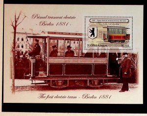 ROMANIA Sc 5124 NH SOUVENIR SHEET OF 2009 - TRAMS