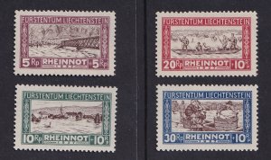 Liechtenstein  #B7-B10  MNH  1928  surtax to aid sufferers from the Rhine floods