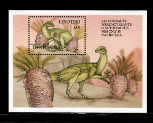 Lesotho 1992 - Dinosaurs - Souvenir Stamp Sheet - Scott #916 - MNH