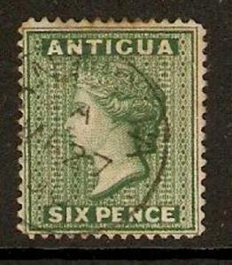 ANTIGUA SG29 1884 6d DEEP GREEN USED
