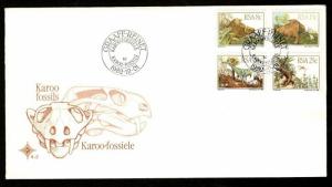 South Africa 1982 Dinosaurs Pre Historic Animal Wildlife Sc 606-9 FDC # 16066