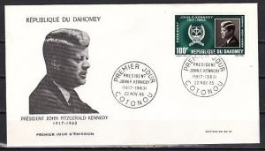 Dahomey, Scott cat. C30. President John Kennedy issue. First day cover