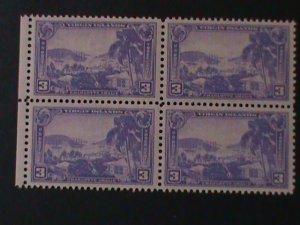 ​UNITED STATES-1937 SC#802-VIRGIN ISLANDS-MNH-BLOCK -VF-87-YEARS OLD