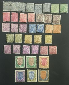 MOMEN: INDIA SG #151-191 1901-21 COMPLETE SET MINT OG H £1,800 LOT #61369