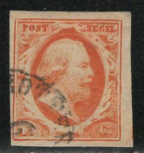 Netherlands Scott # 3, used