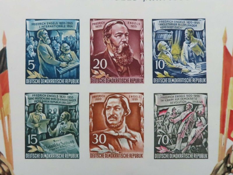 HuskyStamps ~ Germany DDR #264a, Imperforate Souvenir Sheet, MNH, Engels, 11pics