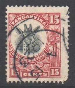 Tanganyika Scott 14 - SG76, 1922 Giraffe 15c used