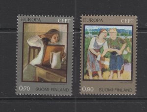 Finland #572-73  (1975 Europa Paintings set) VFMNH CV $5.00