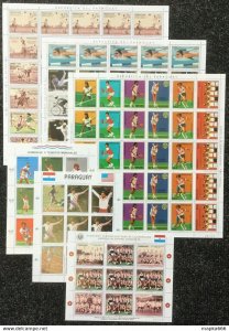 Paraguay Sport Olympic Games Michel 135 Euro 3Big Sh Folded In+3Kb ** Ec