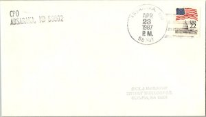 United States North Dakota Absaraka 58002 1987 4-bar  1985-2001  Philatelic.