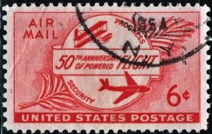 SC#C47 6¢ 50th Anniversary of Powered Flight (1953) Used