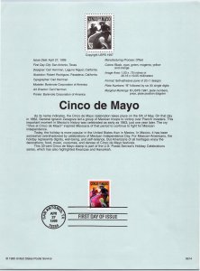USPS SOUVENIR PAGE CINCO DE MAYO CELEBRATION 1999