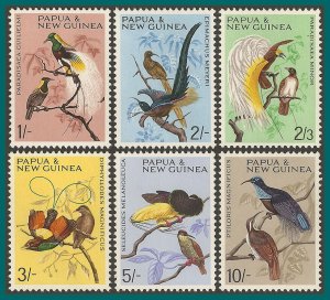 Papua New Guinea 1964 - 1965 Birds, 1s-10s MNH  #193-198,SG66-SG71