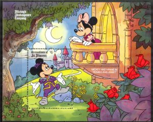 Grenadines of St. Vincent 1990 Disney Shakespeare Mi. Bl.52 S/S MNH