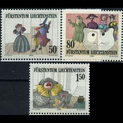 LIECHTENSTEIN 1985 - Scott# 823-5 Theater Set of 3 NH