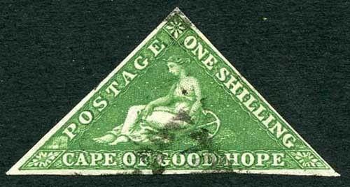 COGH SG8 1/-Bright Yellow-Green PB Printing (tiny corner crease clear of Stamp)