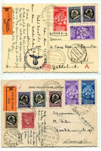 Coronation + Medallions set on two postcards