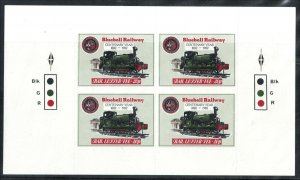 GB 1982 Bluebell Railway Centenary m/sheet of 4x 20p um