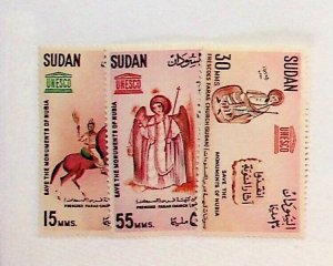 SUDAN Sc 164-66 NH ISSUE OF 1964 - ART