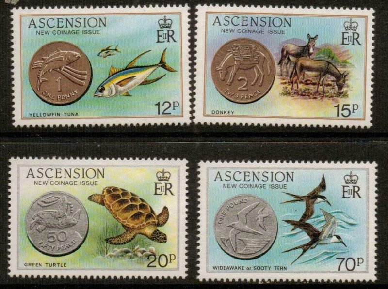 ASCENSION SG363/6 1984 NEW COINAGE  MNH