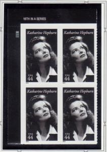 US 4461 Katharine Hepburn Legends 44c MNH PB4 UL V11