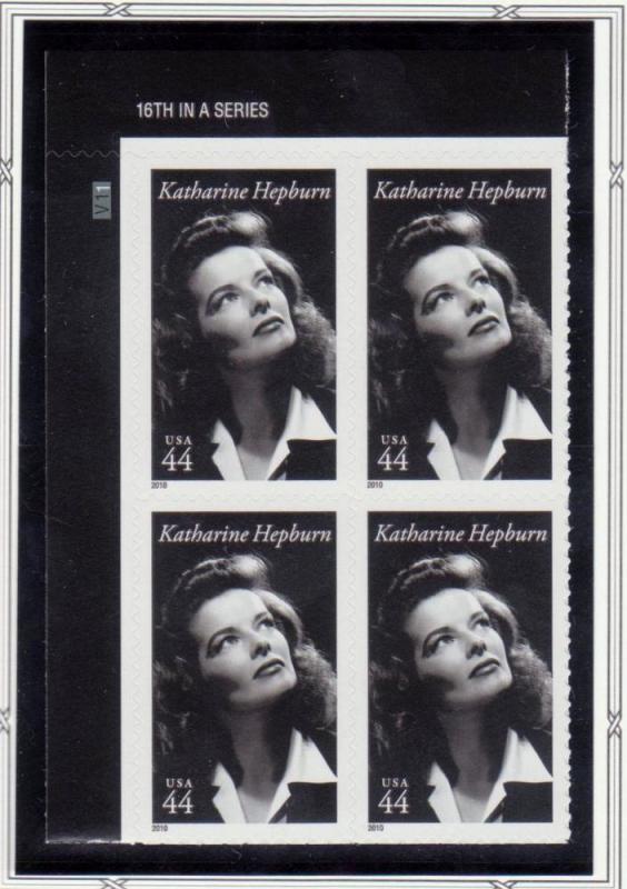 US 4461 Katharine Hepburn Legends 44c MNH PB4 UL V11