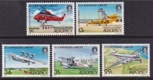 Alderney 18-22 Airplanes MNH VF