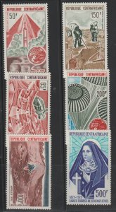 Central African Republic SC C119-124 MNH