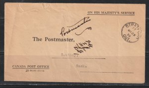 Canada  Official Mail Cover from 1939
