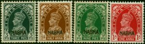 Nabha 1941-42 Set of 4 SG95-98 Fine VLMM