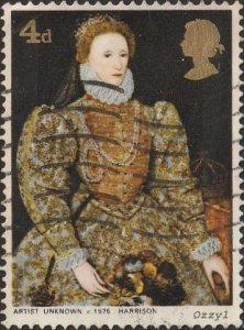 Great Britain #568 1968 4dQE I  Painting  circa 1575 USED-Fine-NH.