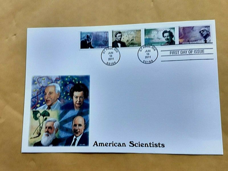 KAPPYS USA 2011 AMERICAN SCIENTISTS FLEETWOOD FIRST DAY COVER FS2065