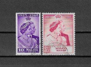 MALAYA/KEDAH 1948 SG 70/1 USED Cat £50.50