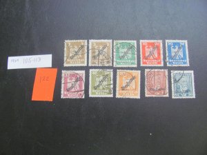 Germany 1924 USED MI.105-113 OFFICIAL SET XF 65 EUROS (122)
