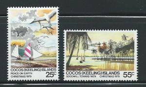 Cocos Islands 51-2 1979 Christmas set MNH